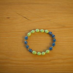 Blue and green 31 Bits Bracelet