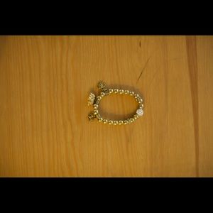 Gold elephant charm bracelet