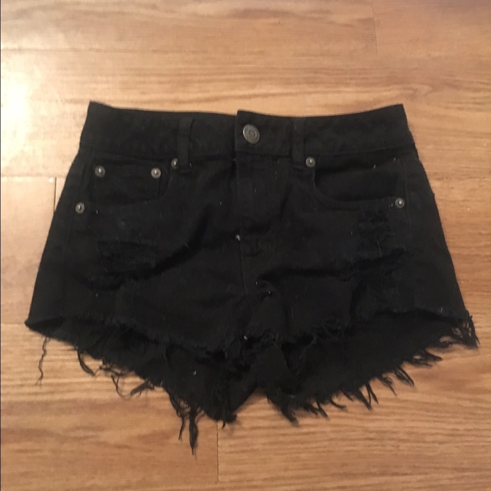 Black Jean Shorts