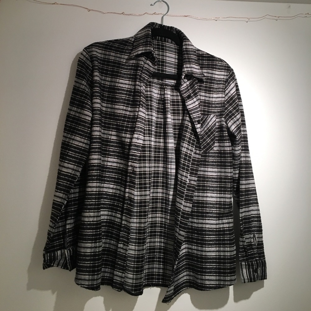 Brandy Melville Black and White Flannel