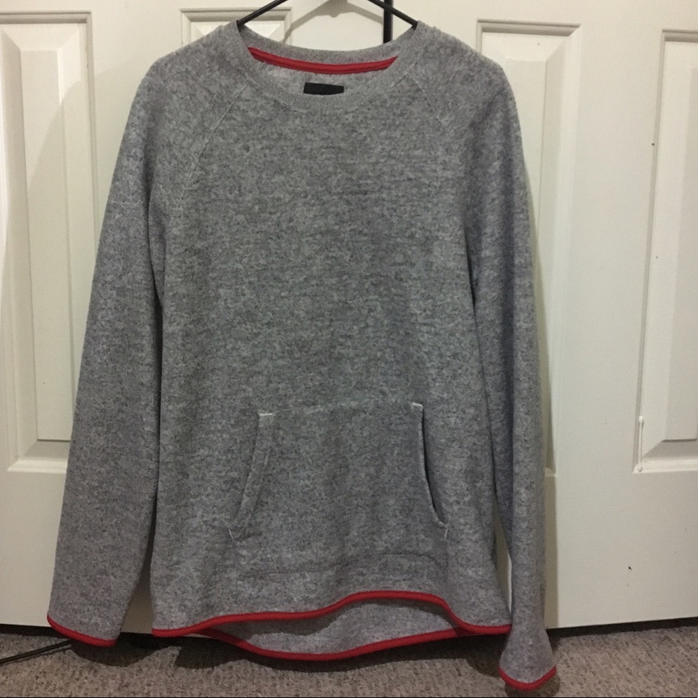 Furry gray pullover jacket