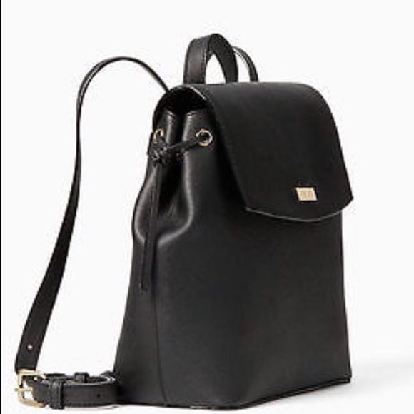 NWT Kate Spade Black Leather Backpack main image 4