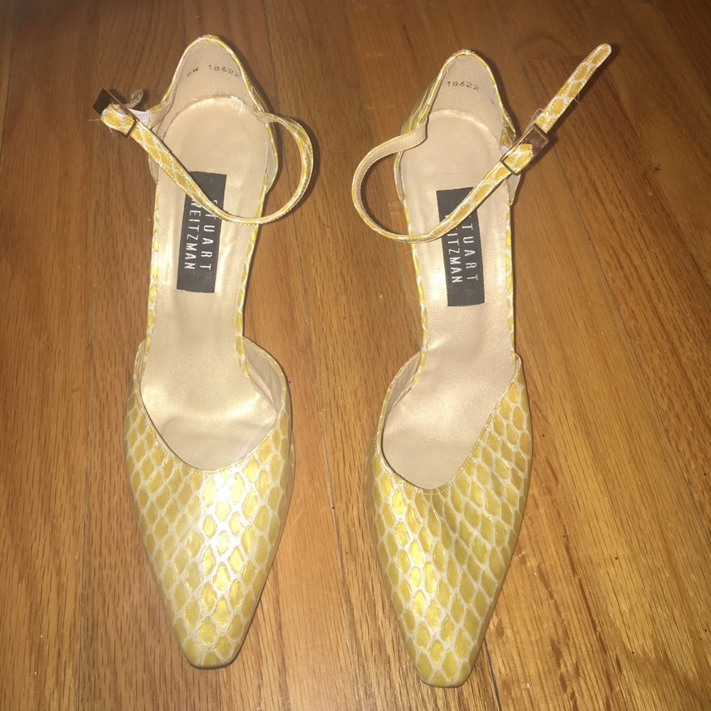 Stuart Weitzman Yellow Python Sandals! - image 1