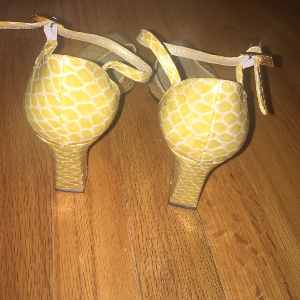 Stuart Weitzman Yellow Python Sandals! - image 2