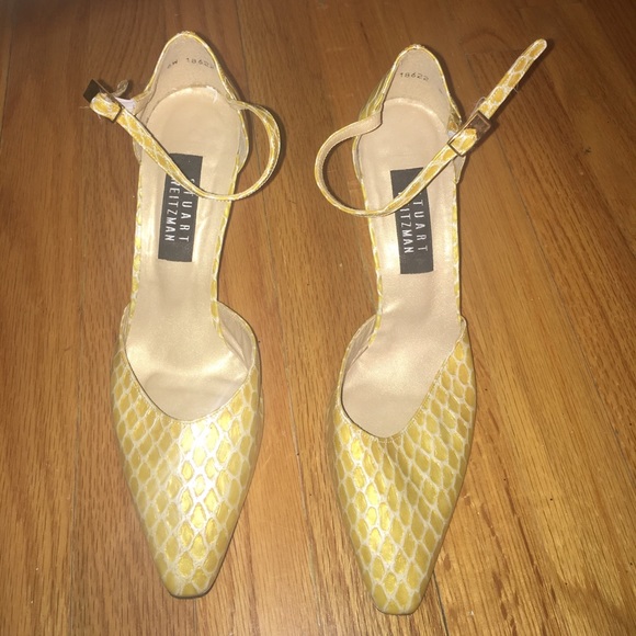 stuart weitzman yellow sandals