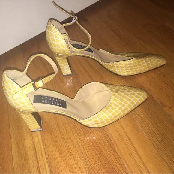 Stuart Weitzman yellow python sandals! - Picture 3 of 3