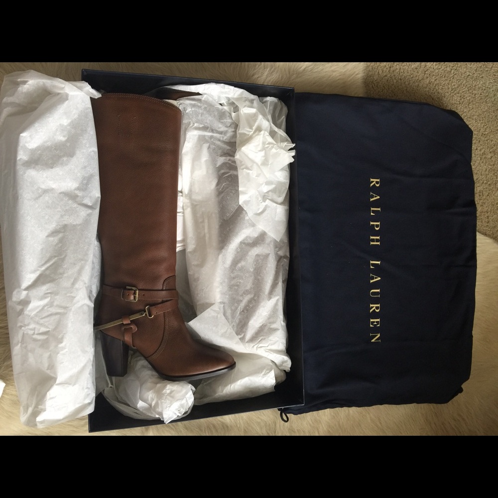 New leather boots - Ralph Lauren, size 6.5
