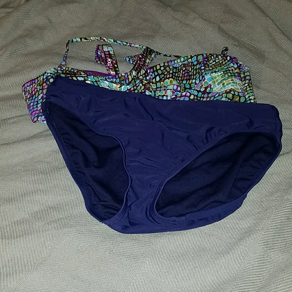 Full Coverage Navy Bikini Bottoms