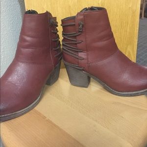 Red/maroon boots