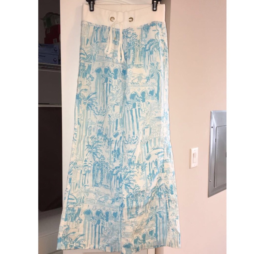 Lilly Pulitzer Beach Pant White La Via Loca- XS