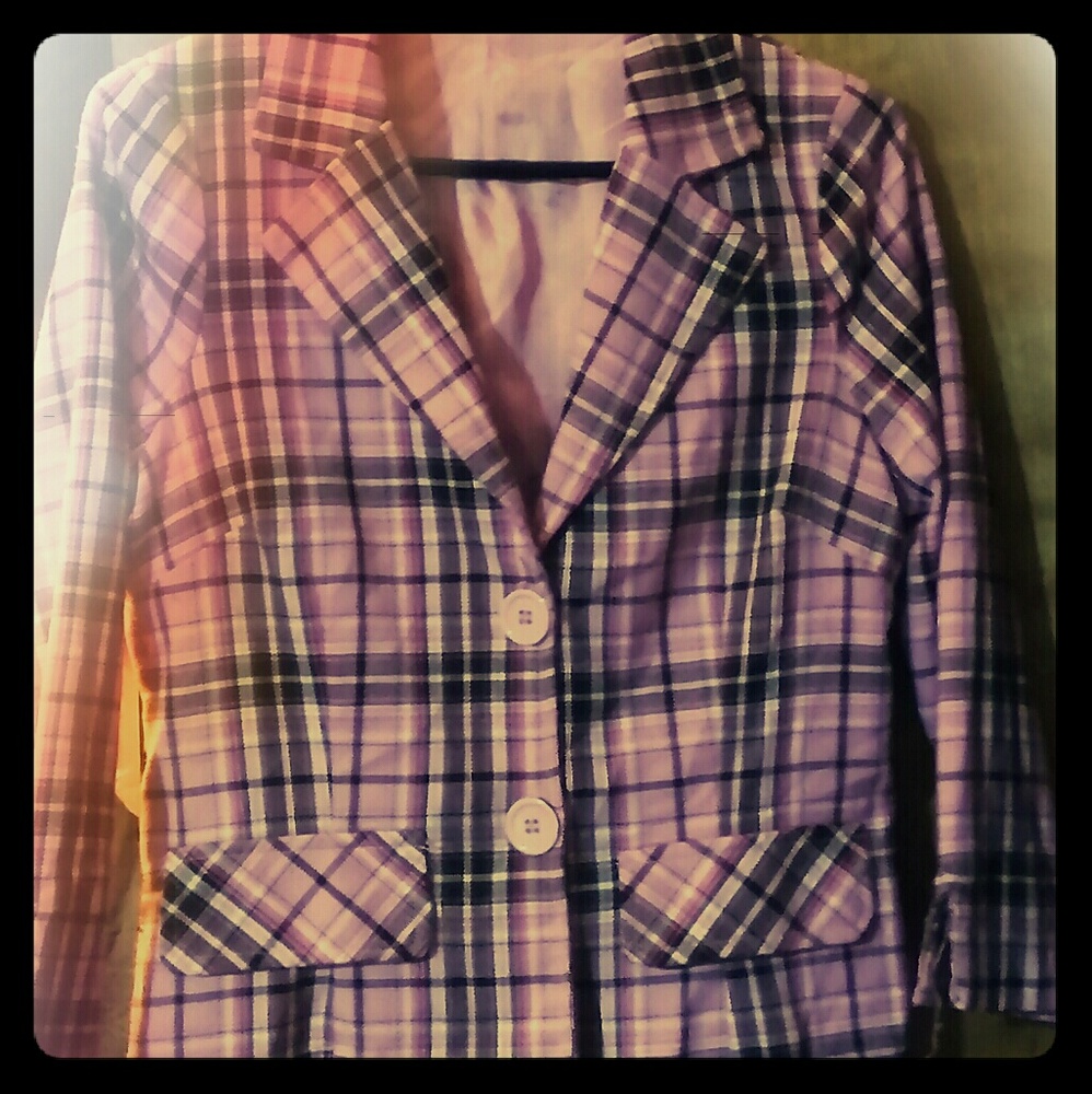 Plaid 2 button jacket