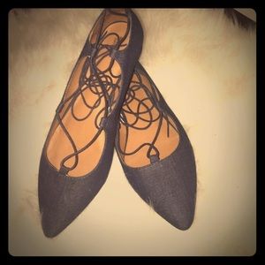 BRAND NEW LACE UP FLATS
