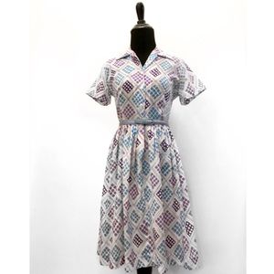 True Vintage 1950's Dice Novelty Print Dress True Vintage 1950's Dice Novelty Print Dress