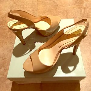 Jessica Simpson, Nude/Tan Patent Leather, Platform