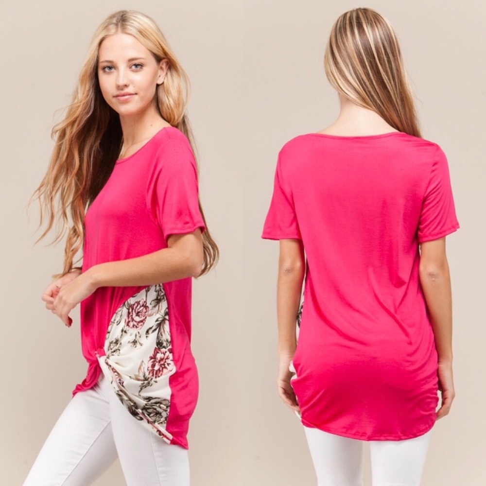 Floral Contrast Tunic.