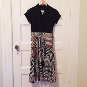 Black and zebra print dress