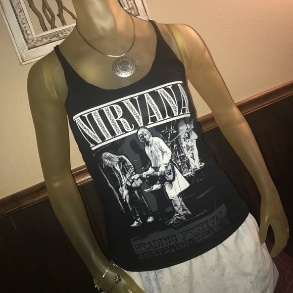 Tops - RAD Nirvana Band Concert Tee Reading Festival Tank