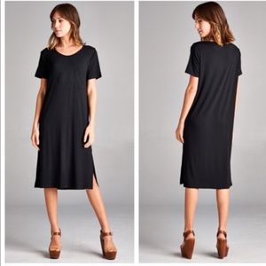 Midi Length Black Dress