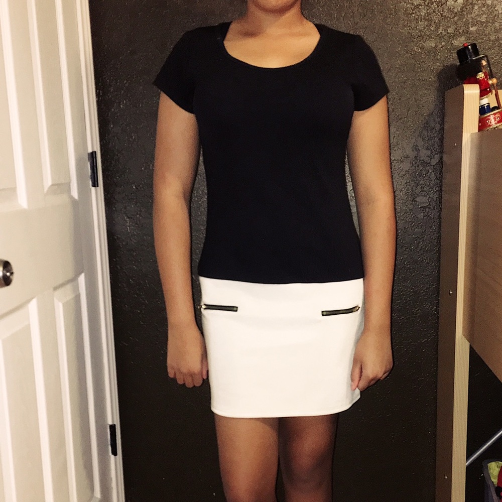 Black/White Bodycon Dress