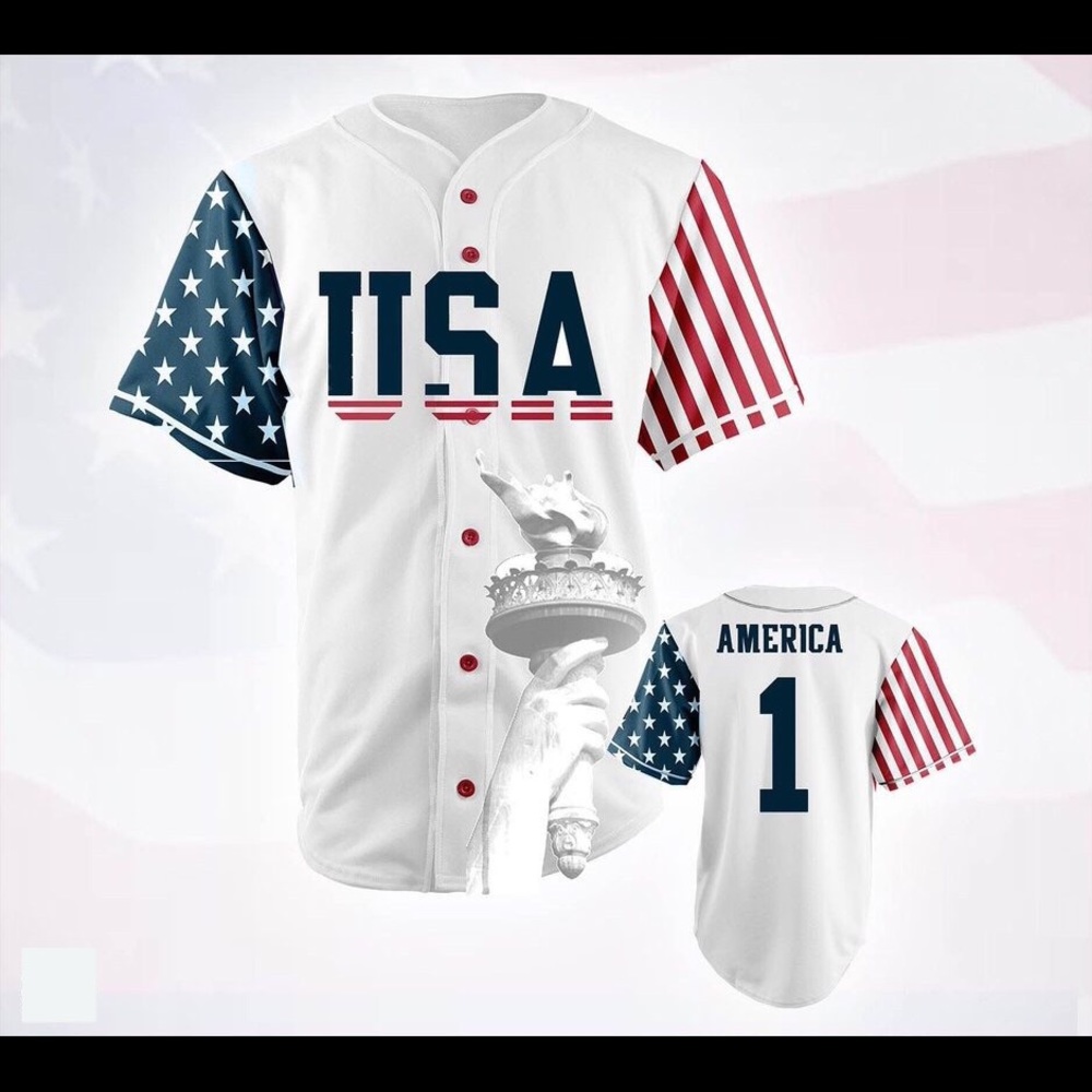 America #1 Baseball Jersey