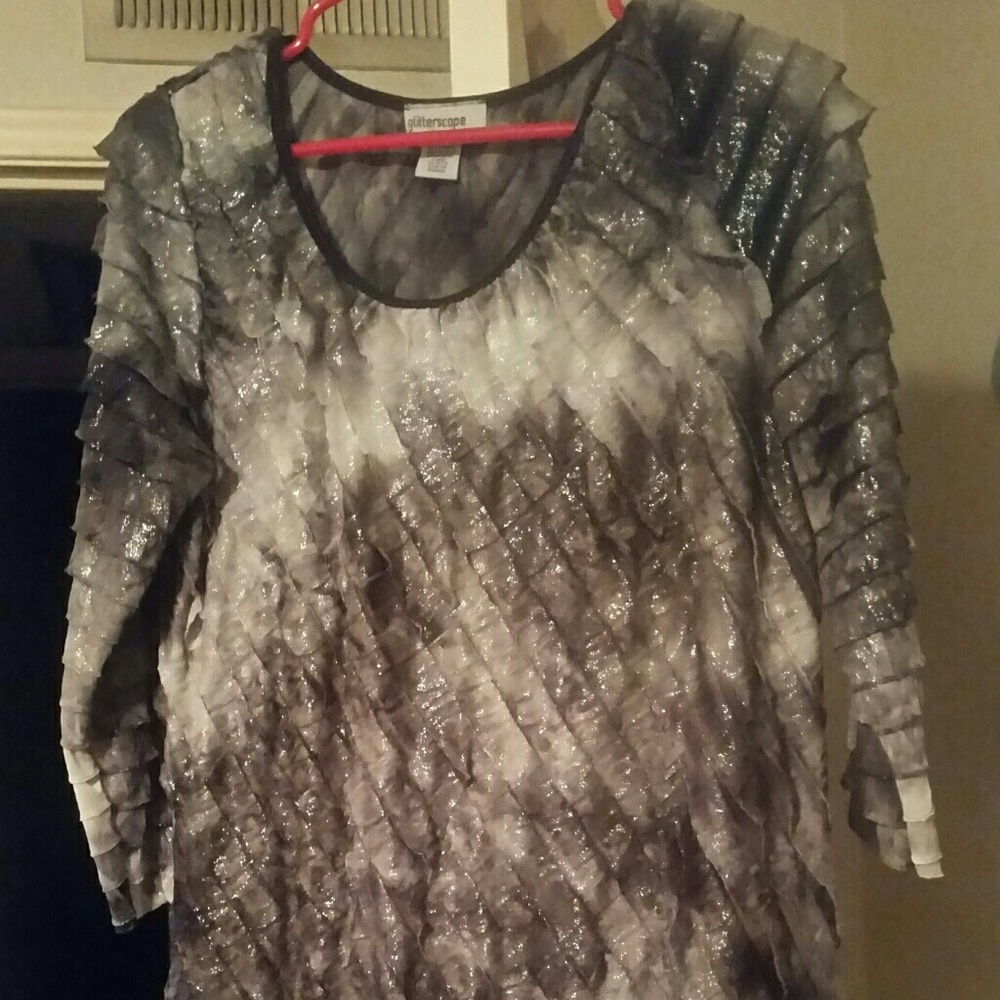 Glitterscope shark bite sparkle tunic