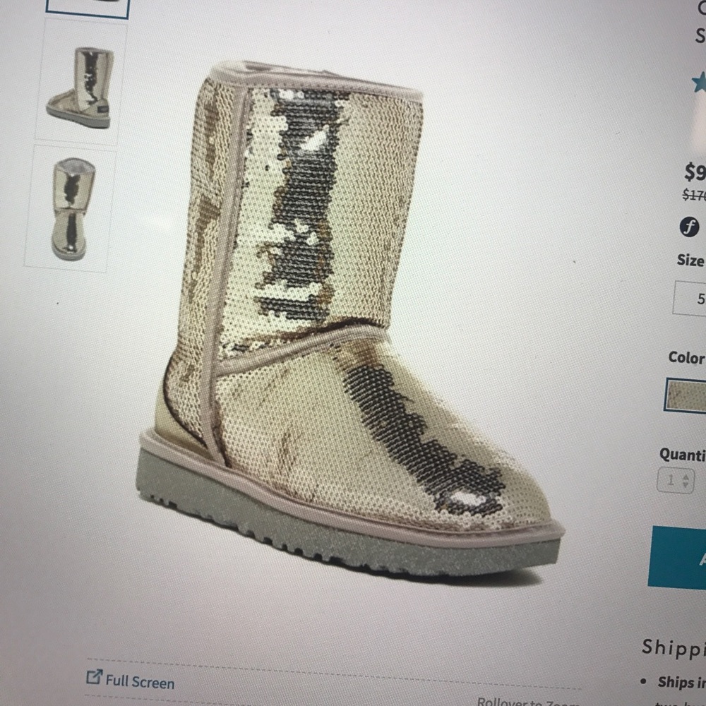 Sequenced grey uggs