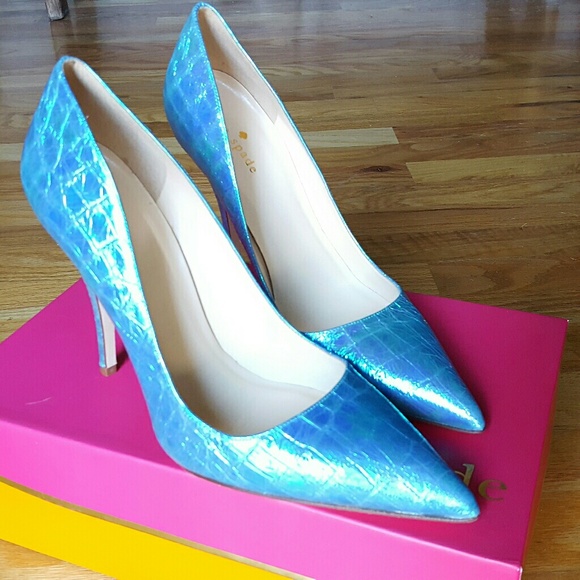 SOLD Kate Spade Licorice Turquoise Blue Hologram 8 - Picture 3 of 7