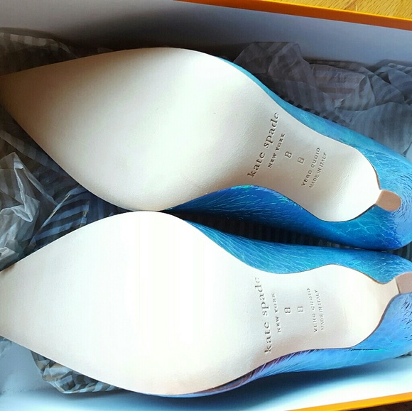 SOLD Kate Spade Licorice Turquoise Blue Hologram 8 - Picture 5 of 7