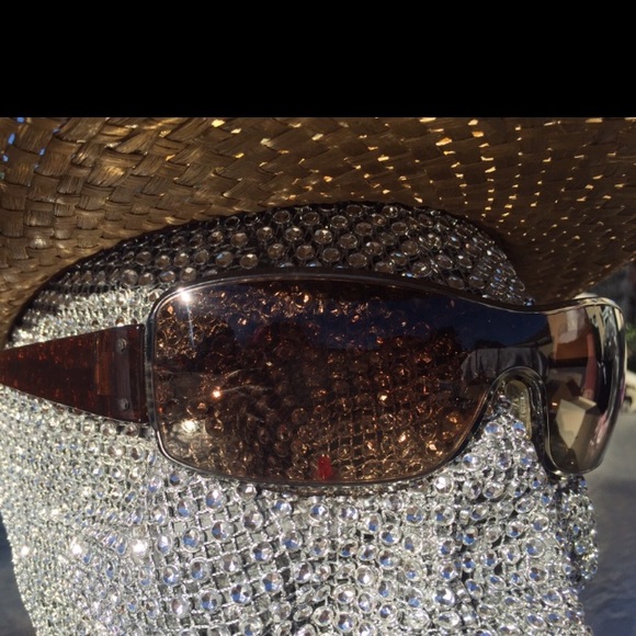 PRADA brown silver full framed shield sunglasses main image 7