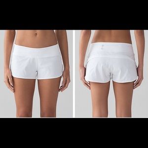 Lululemon White speed short
