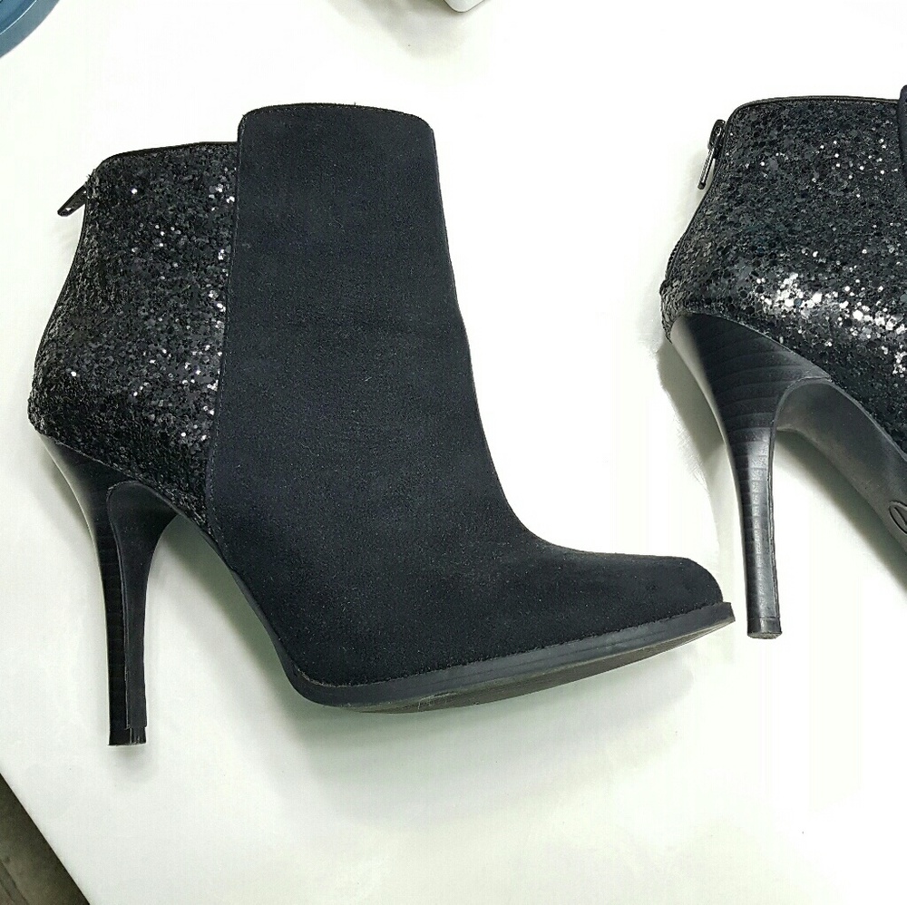 Mossimo sparkleheel ankle bootie high heel boot