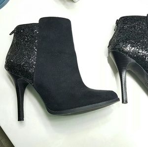 Mossimo sparkleheel ankle bootie high heel boot