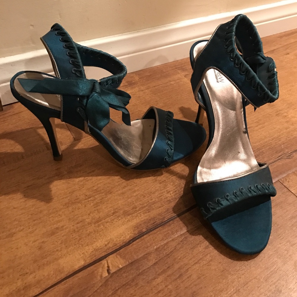 Blue Preview open toe heel