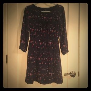 Madewell Silk Birds Life Print Dress 6 sm/m