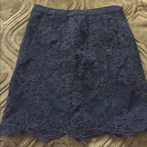 Navy blue lace skirt