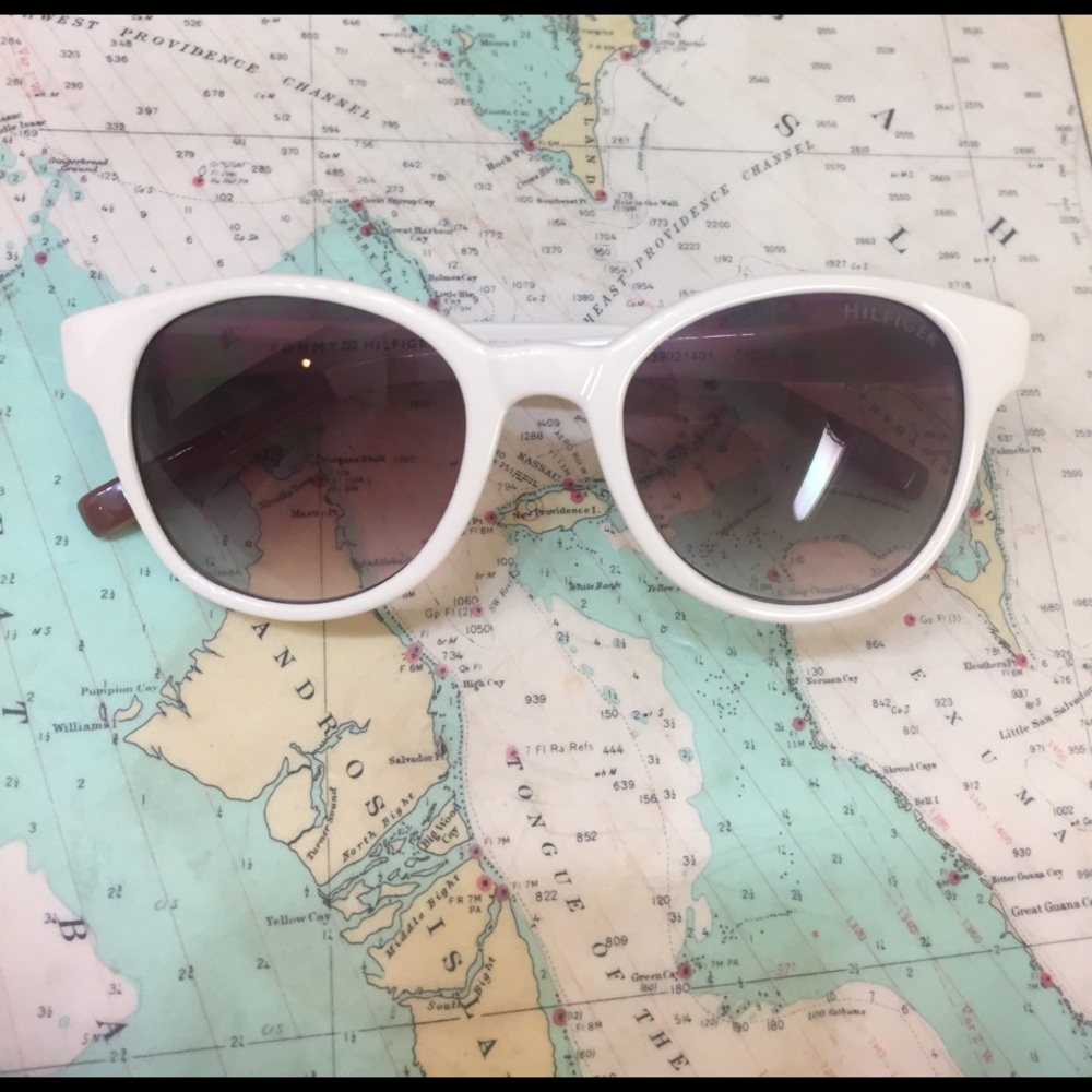 Tommy Hilfiger white sunglasses