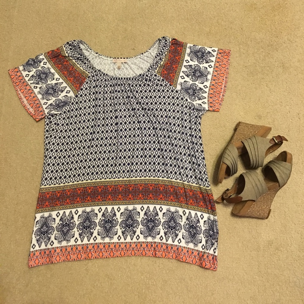 Boho, multi-colored Inspired Top, xl, Dress Barn