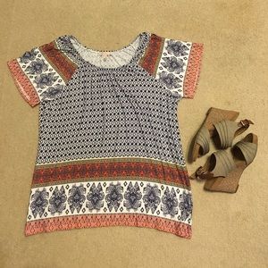 Boho, multi-colored Inspired Top, xl, Dress Barn