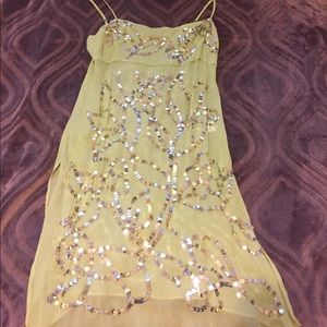 BCBG Max Azria green sequin top