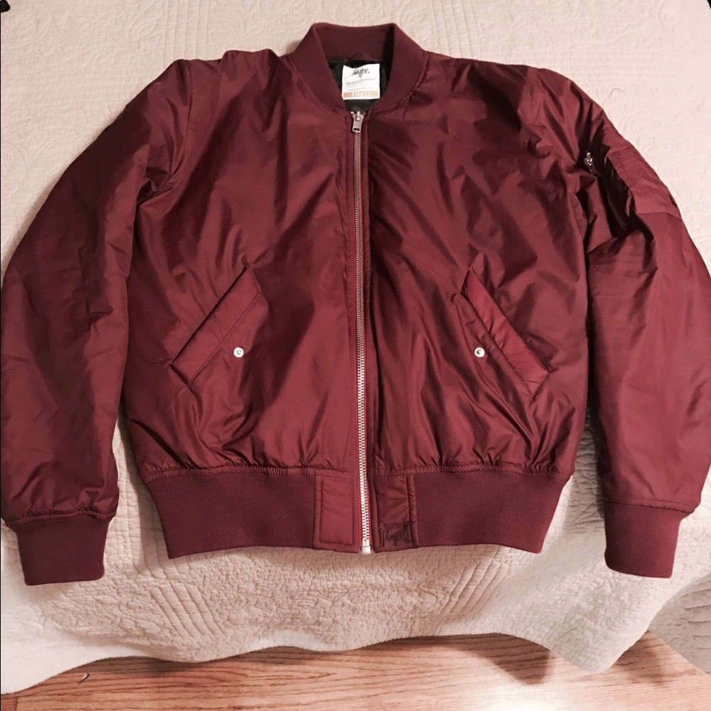 Hype Maroon Bomber Jacket