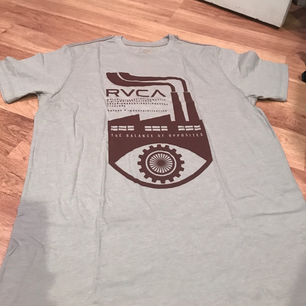 Mens RVCA t shirt. Large. Gray.