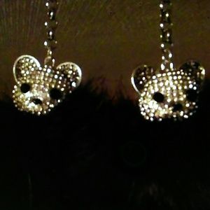 Adorable teddy bear faux fur pom