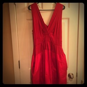 Red DKNY dress