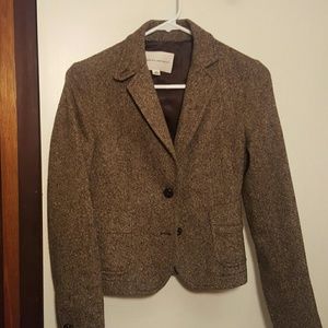 Classic brown tweed blazer