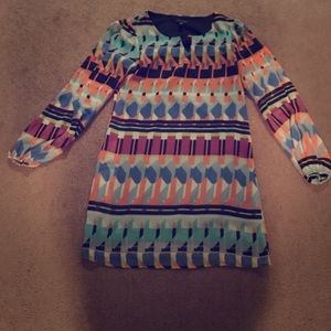 Long Sleeve Geo Dress