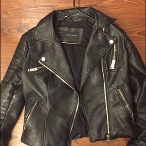 Zara leather jacket! Medium! Perfect condition!