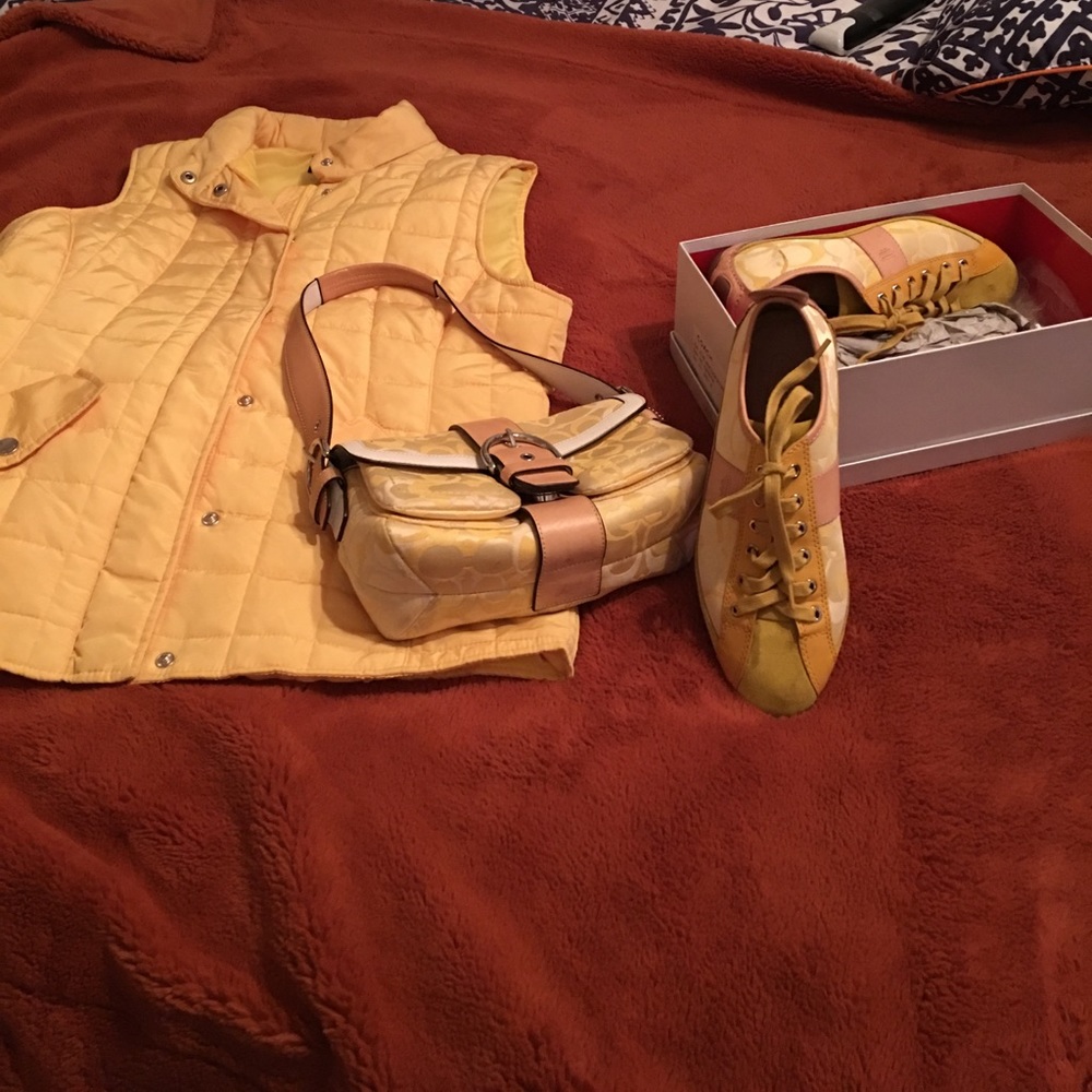 Coach shoe and Purse Donna Karen NY windbreaker