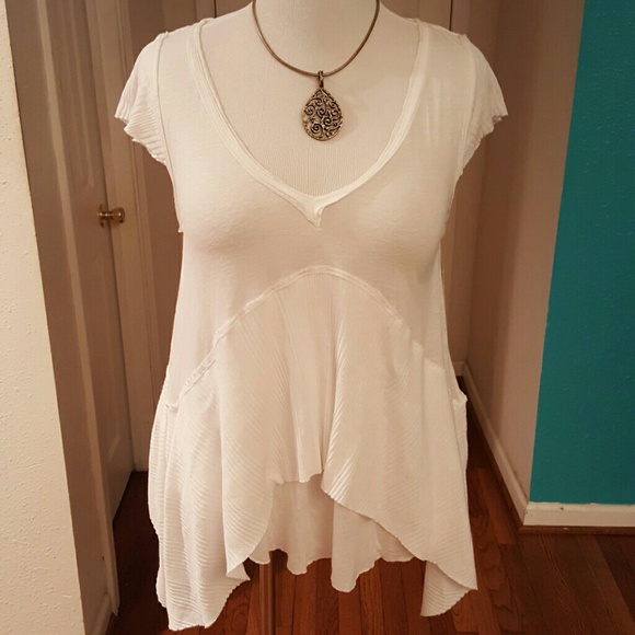 New Free People Mary Anne Layered Tee - Picture 2 of 7