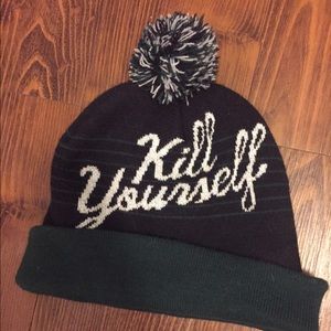 Unique and winter hipster emo beanie  goth dark