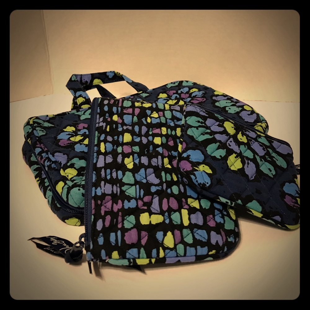 Vera Bradley Travel Organizer Bundle in Indigo Pop